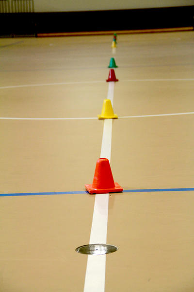 Cones on court